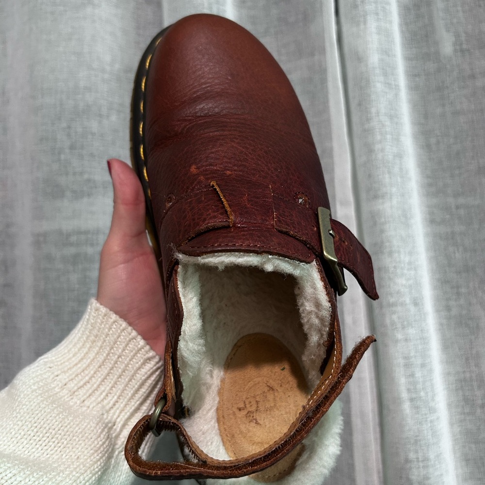 Dr. Martens Jorge II FL White Fur Lined Clogs - Picture 6 of 9
